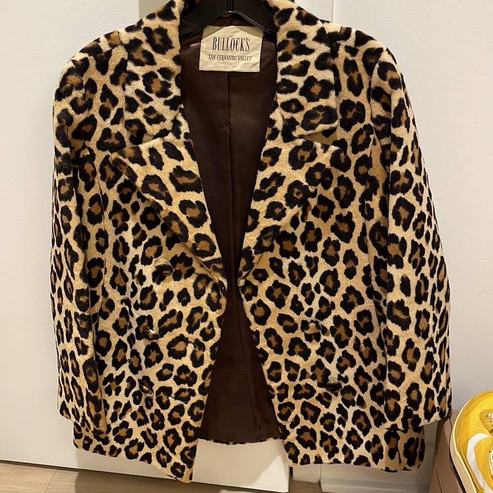 *VINTAGE* 60s Faux Leopard Coat by Panthere A Lou Nierenberg Creation
